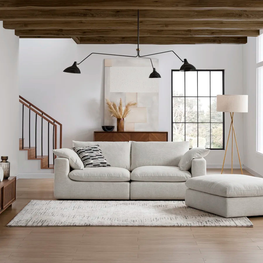 Living Room with Driftwood Luxury Vinyl Flooring